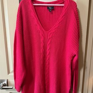 G by Giuliana sweater tunic fuschia pink